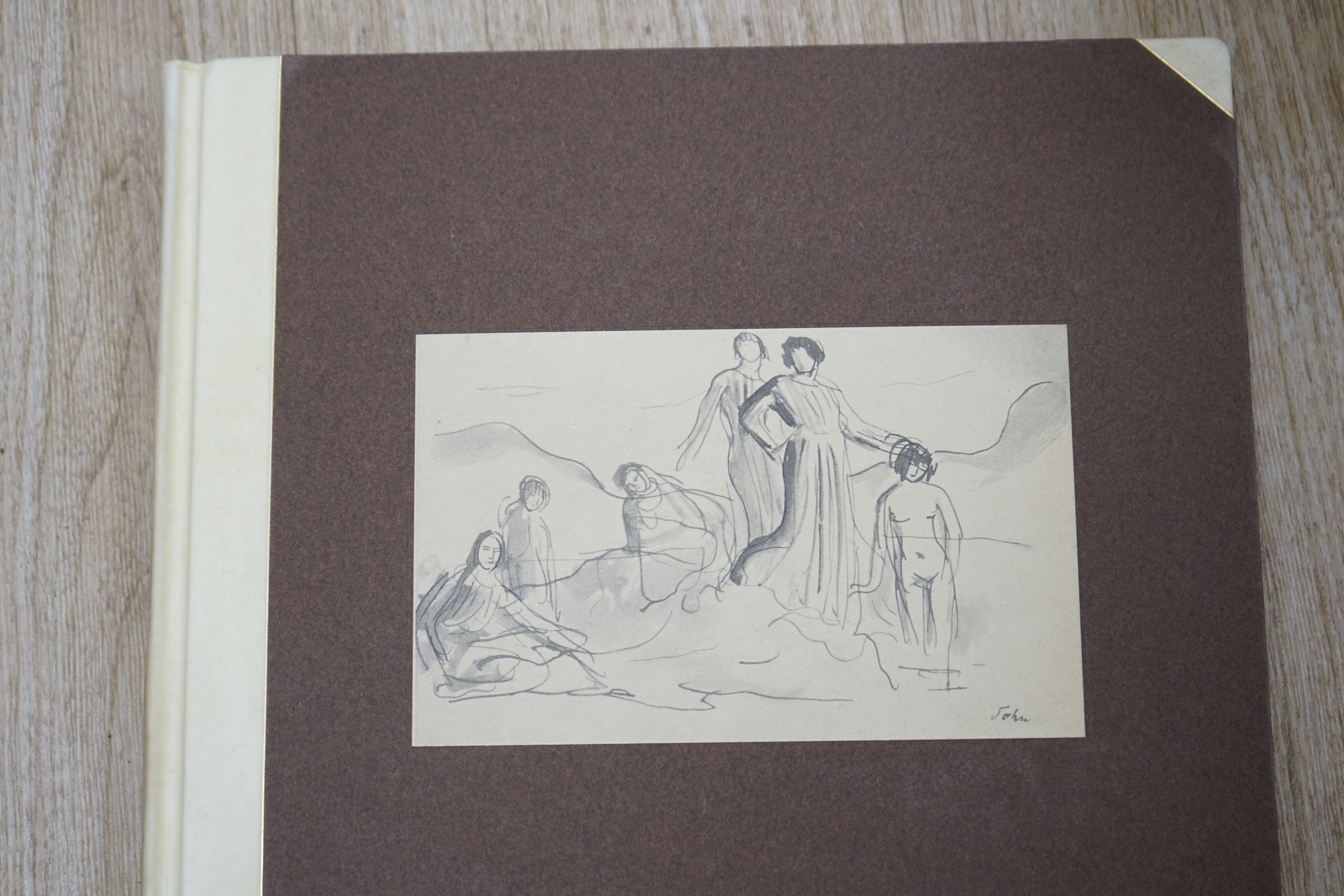 John, Augustus - Fifty-Two Drawings, with an introduction by Lord David Cecil, one of 150 signed by Augustus John and David Cecil, folio, photo-litho offset plates, original half vellum by Zaehnsdorf, George Rainsford, L